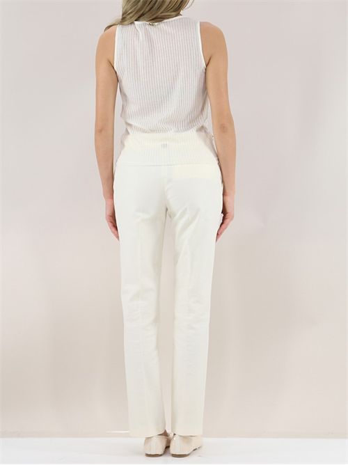Top in maglia misto cotone con perle TWINSET | TP2710/00282